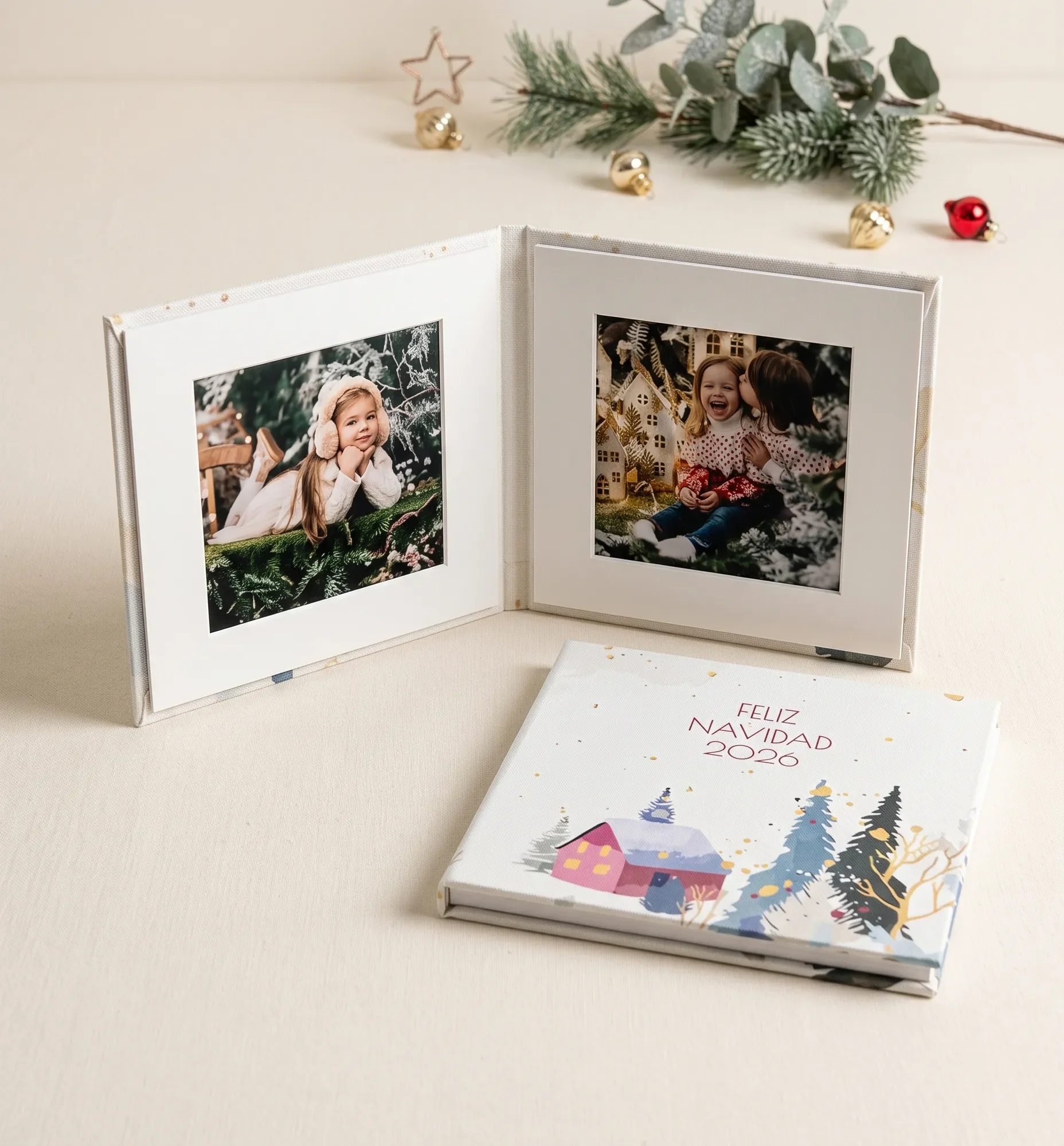 Díptico de Lino de Navidad