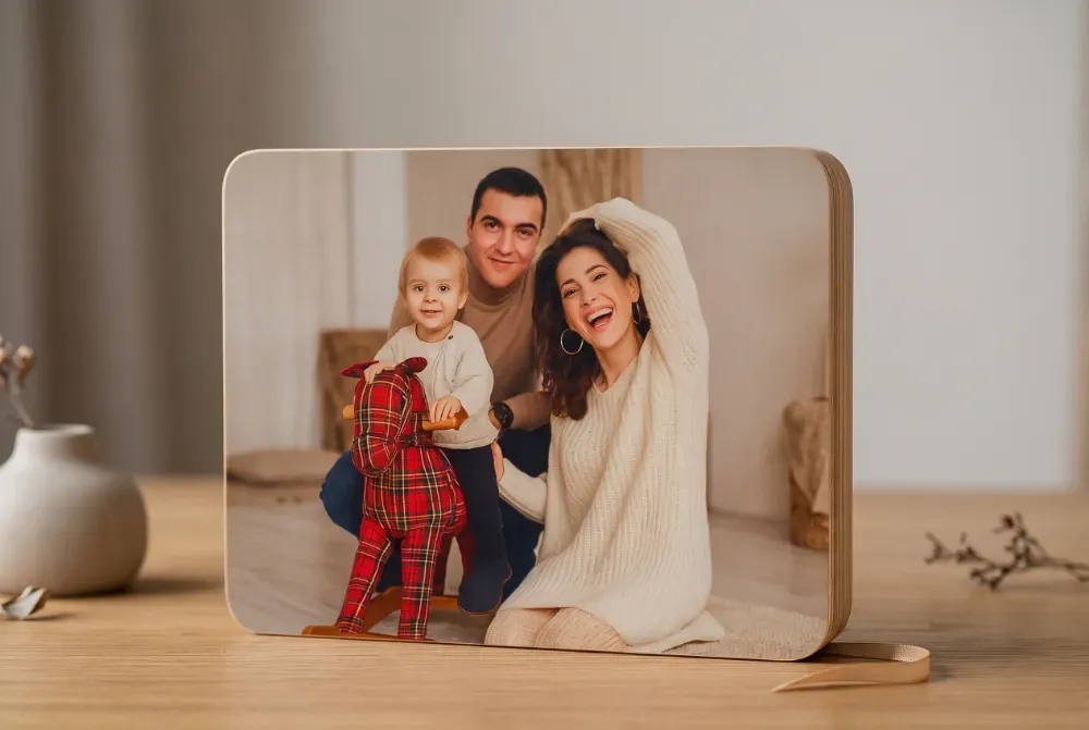 Pack Caja de Madera Con forma + Copias 15x20 cm