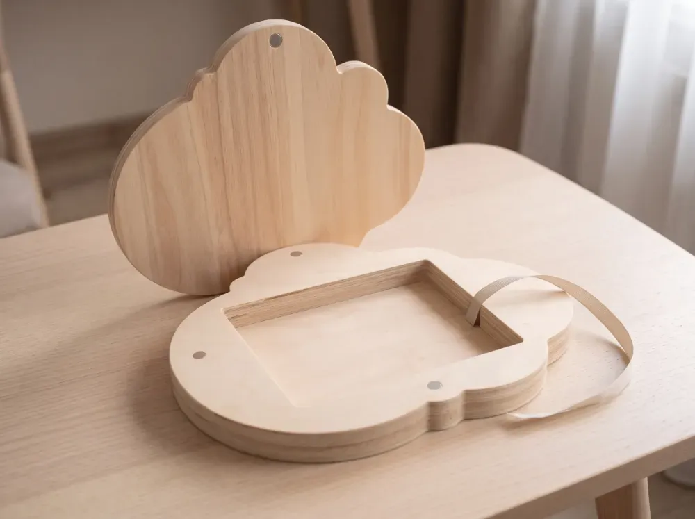 Caja de Madera con Formas con Imán para Fotos
