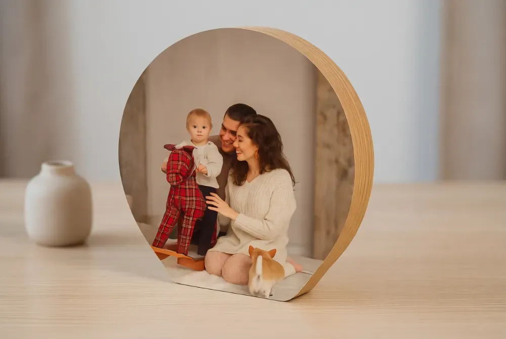 Pack Caja de Madera Imán Con Forma + Copias 15x20